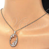 Collares con Dije 04.156.0184.1.20 Oro Laminado, Diseño de Gota, con Rose Water Opal Zirconia Cubica and Blanca Cristal, Pulido, Tono Dorado (02 MM Thickness, 20 Inches Length)