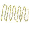 Gargantilla Basica 5.222.018.30 Oro Laminado, Diseño de Figaro, Pulido, Tono Dorado (0.60 Gauge, 03 MM Thickness, 30 Inches Length)