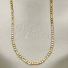 Gargantilla Basica 5.222.018.30 Oro Laminado, Diseño de Figaro, Pulido, Tono Dorado (0.60 Gauge, 03 MM Thickness, 30 Inches Length)