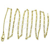 Gargantilla Basica 5.222.019.26 Oro Laminado, Diseño de Figaro, Pulido, Tono Dorado (0.50 Gauge, 02 MM Thickness, 26 Inches Length)