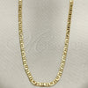 Gargantilla Basica 5.222.027.30 Oro Laminado, Diseño de Mariner, Pulido, Tono Dorado (0.60 Gauge, 03 MM Thickness, 30 Inches Length)