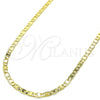 Gargantilla Basica 5.223.017.30 Oro Laminado, Pulido, Tono Dorado (100 Gauge, 04 MM Thickness, 30 Inches Length)