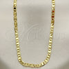 Gargantilla Basica 5.223.017.30 Oro Laminado, Pulido, Tono Dorado (100 Gauge, 04 MM Thickness, 30 Inches Length)
