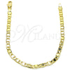 Pulsera Básica 5.223.017.07 Oro Laminado, Pulido, Tono Dorado (100 Gauge, 04 MM Thickness, 7 Inches Length)