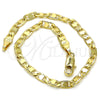 Pulsera Básica 5.223.017.07 Oro Laminado, Pulido, Tono Dorado (100 Gauge, 04 MM Thickness, 7 Inches Length)