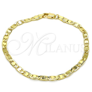 Pulsera Básica 5.223.017.07 Oro Laminado, Pulido, Tono Dorado (100 Gauge, 04 MM Thickness, 7 Inches Length)