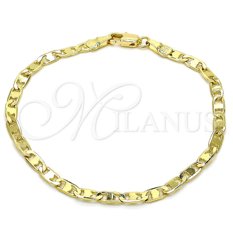Pulsera Básica 5.223.017.07 Oro Laminado, Pulido, Tono Dorado (100 Gauge, 04 MM Thickness, 7 Inches Length)
