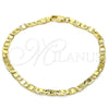 Pulsera Básica 5.223.017.07 Oro Laminado, Pulido, Tono Dorado (100 Gauge, 04 MM Thickness, 7 Inches Length)