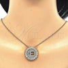 Collares con Dije 04.210.0010.20 Oro Laminado, Diseño de Iniciales, con Blanca Zirconia Cubica, Pulido, Tono Dorado (02 MM Thickness, 20 Inches Length)