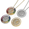 Collares con Dije 04.210.0010.3.20 Rodio Laminado, Diseño de Iniciales, con Multicolor Zirconia Cubica, Pulido, Rodinado (02 MM Thickness, 20 Inches Length)