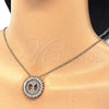 Collares con Dije 04.210.0013.20 Oro Laminado, Diseño de Iniciales, con Blanca Zirconia Cubica, Pulido, Tono Dorado (02 MM Thickness, 20 Inches Length)