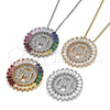 Collares con Dije 04.210.0017.3.20 Rodio Laminado, Diseño de Iniciales, con Zirconia Cubica Multicolor, Pulido, Rodinado (Grosor 02 MM, 20 Pulgadas de Largo)