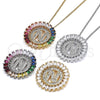 Collares con Dije 04.210.0018.3.20 Rodio Laminado, Diseño de Iniciales, con Zirconia Cubica Multicolor, Pulido, Rodinado (Grosor 02 MM, 20 Pulgadas de Largo)