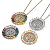 Collares con Dije 04.210.0020.3.20 Rodio Laminado, Diseño de Iniciales, con Zirconia Cubica Multicolor, Pulido, Rodinado (Grosor 02 MM, 20 Pulgadas de Largo)