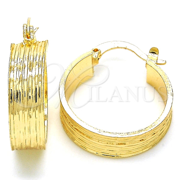 Argolla Pequeña 02.170.0244.20 Oro Laminado, Pulido, Tono Dorado