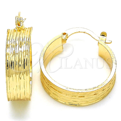 Argolla Pequeña 02.170.0244.20 Oro Laminado, Pulido, Tono Dorado
