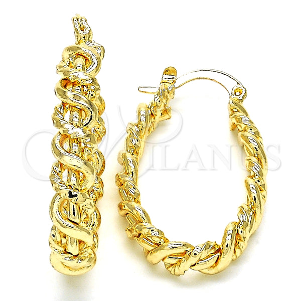 Argolla Pequeña 02.170.0246.25 Oro Laminado, Pulido, Tono Dorado