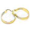 Argolla Mediana 02.170.0248.25 Oro Laminado, Diamantado, Tres Tonos