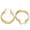 Argolla Pequeña 02.170.0252.25 Oro Laminado, Pulido, Tres Tonos