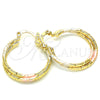 Argolla Pequeña 02.170.0252.25 Oro Laminado, Pulido, Tres Tonos