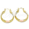 Argolla Pequeña 02.170.0252.25 Oro Laminado, Pulido, Tres Tonos