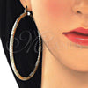 Argolla Extra Grande 02.170.0242.80 Oro Laminado, Diamantado, Tono Dorado