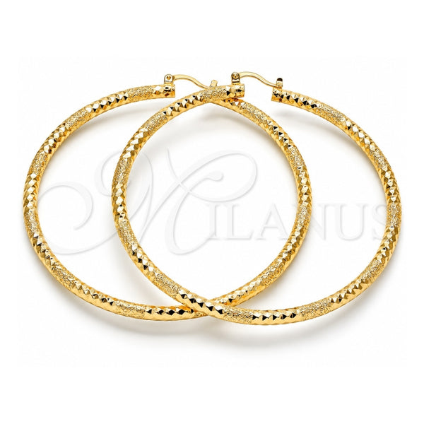 Argolla Extra Grande 02.170.0242.80 Oro Laminado, Diamantado, Tono Dorado