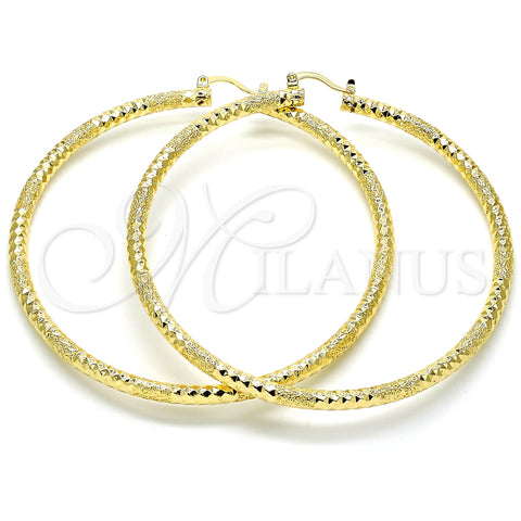 Argolla Extra Grande 02.170.0242.80 Oro Laminado, Diamantado, Tono Dorado
