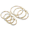 Argolla Extra Grande 02.170.0242.80 Oro Laminado, Diamantado, Tono Dorado