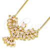 Collares con Dije 04.156.0188.20 Oro Laminado, Diseño de Águila, con Rose Water Opal Zirconia Cubica, Pulido, Tono Dorado (02 MM Thickness, 20 Inches Length)