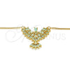 Collares con Dije 04.156.0188.1.20 Oro Laminado, Diseño de Águila, con Blanca Zirconia Cubica, Pulido, Tono Dorado (02 MM Thickness, 20 Inches Length)
