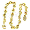 Tobillera Elegante 04.63.1310.10 Oro Laminado, Diseño de Puff Mariner, Pulido, Tono Dorado (Grosor 06.2 MM, 10 Pulgadas de Largo)