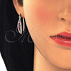 Argolla Pequeña 02.100.0083.1.15 Oro Laminado, con Rubi Cristal and Blanca Zirconia Cubica, Pulido, Tono Dorado