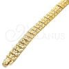 Pulsera Elegante 03.100.0058.07 Oro Laminado, Diamantado, Tono Dorado (13 MM Thickness, 7 Inches Length)