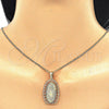 Collares con Dije 04.106.0043.1.20 Oro Laminado, Diseño de Guadalupe, Pulido, Tono Dorado (Grosor 02 MM, 20 Pulgadas de Largo)