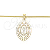 Collares con Dije 04.106.0046.1.20 Oro Laminado, Diseño de Divino Niño , Pulido, Tono Dorado (02 MM Thickness, 20 Inches Length)