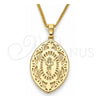 Collares con Dije 04.106.0046.1.20 Oro Laminado, Diseño de Divino Niño , Pulido, Tono Dorado (02 MM Thickness, 20 Inches Length)