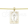 Collares con Dije 04.106.0056.1.20 Oro Laminado, Diseño de Divino Niño , Pulido, Tono Dorado (02 MM Thickness, 20 Inches Length)