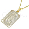 Collares con Dije 04.106.0057.1.20 Oro Laminado, Diseño de Guadalupe, Pulido, Tono Dorado (02 MM Thickness, 20 Inches Length)