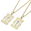 Collares con Dije 04.106.0059.1.20 Oro Laminado, Diseño de Divino Niño , Pulido, Tono Dorado (02 MM Thickness, 20 Inches Length)
