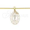 Collares con Dije 04.106.0053.1.20 Oro Laminado, Diseño de Divino Niño , Pulido, Tono Dorado (02 MM Thickness, 20 Inches Length)