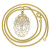 Collares con Dije 04.106.0053.1.20 Oro Laminado, Diseño de Divino Niño , Pulido, Tono Dorado (02 MM Thickness, 20 Inches Length)
