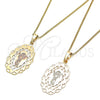 Collares con Dije 04.106.0053.1.20 Oro Laminado, Diseño de Divino Niño , Pulido, Tono Dorado (02 MM Thickness, 20 Inches Length)