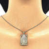Collares con Dije 04.106.0054.1.20 Oro Laminado, Diseño de Guadalupe, Pulido, Tono Dorado (02 MM Thickness, 20 Inches Length)
