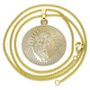 Collares con Dije 04.106.0063.1.20 Oro Laminado, Diseño de Divino Niño , Pulido, Tono Dorado (02 MM Thickness, 20 Inches Length)