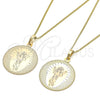 Collares con Dije 04.106.0063.1.20 Oro Laminado, Diseño de Divino Niño , Pulido, Tono Dorado (02 MM Thickness, 20 Inches Length)