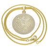 Collares con Dije 04.106.0064.1.20 Oro Laminado, Diseño de Crucifijo, Pulido, Tono Dorado (02 MM Thickness, 20 Inches Length)