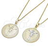 Collares con Dije 04.106.0064.1.20 Oro Laminado, Diseño de Crucifijo, Pulido, Tono Dorado (02 MM Thickness, 20 Inches Length)