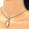 Collares con Dije 04.106.0044.20 Oro Laminado, Diseño de Divino Niño , Pulido, Tres Tonos (Grosor 02 MM, 20 Pulgadas de Largo)