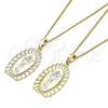 Collares con Dije 04.106.0044.1.20 Oro Laminado, Diseño de Divino Niño , Pulido, Tono Dorado (02 MM Thickness, 20 Inches Length)